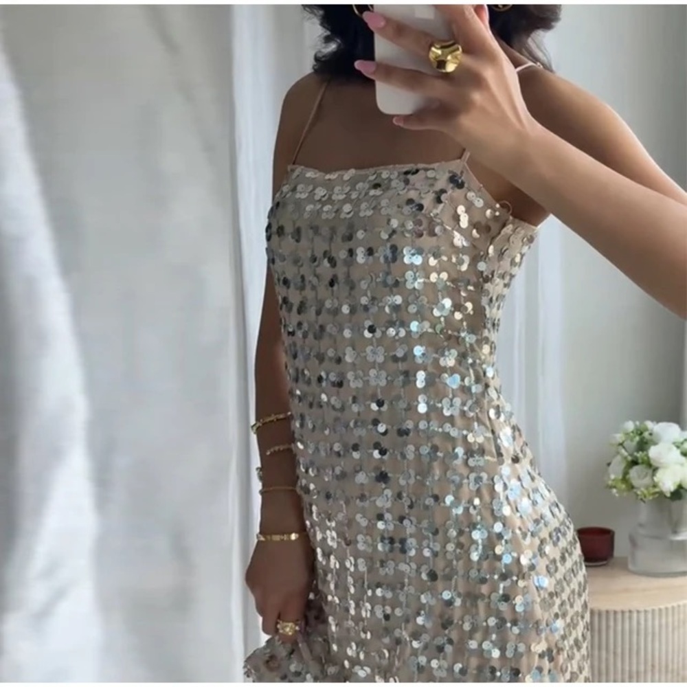 Zara Sequin Mini Dress - Picture 5 of 12